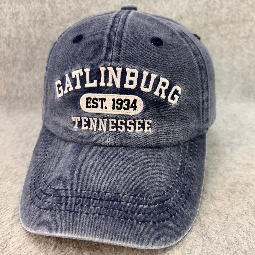 Gatlinburg Est 1934 Tennessee Mens Blue Unbranded Baseball Hat Souvenir OSFM - Picture 1 of 11